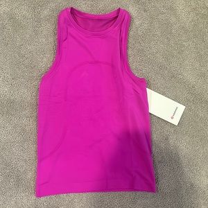 Lululemon swiftly tech High neck tank, 2.0. race length magenta size 2 NWT